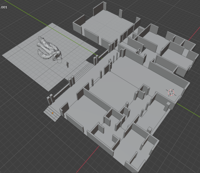 AiToNoKe's tweet photo. Finally finished the whole house floor plan! Now what i have to do left is the Windows, Doors and Roof, and maybe the attic! (Ignore Giant Fairy Fountain Lady, She's there for Height Reference. #TheKasumiPandemic #KasumiPandemic #Horror #GameDev #Solodev #Blender https://t.co/3PZeqh8KPK