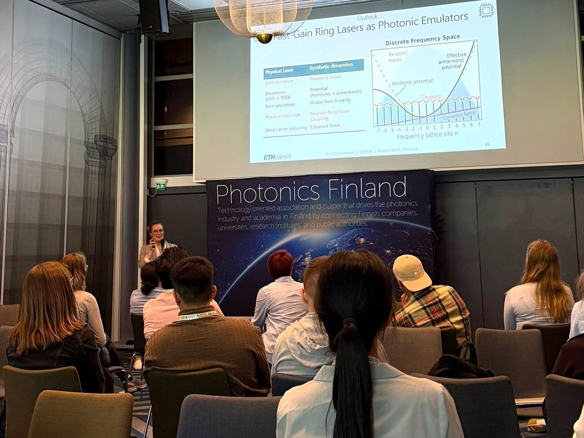 EOS_AM's tweet photo. #EOSAM2026 Highlights

EOSAM 2026 featured parallel sessions across 8 Topical Meetings &amp; 5 Focused Sessions.
Congratulations to Ina Heckelmann and Valentin Rollo, winners of the Best Student Oral Presentation Awards, sponsored by Evatec and EOS!
A big thank you to all presenters! https://t.co/Dkd29a3HeK