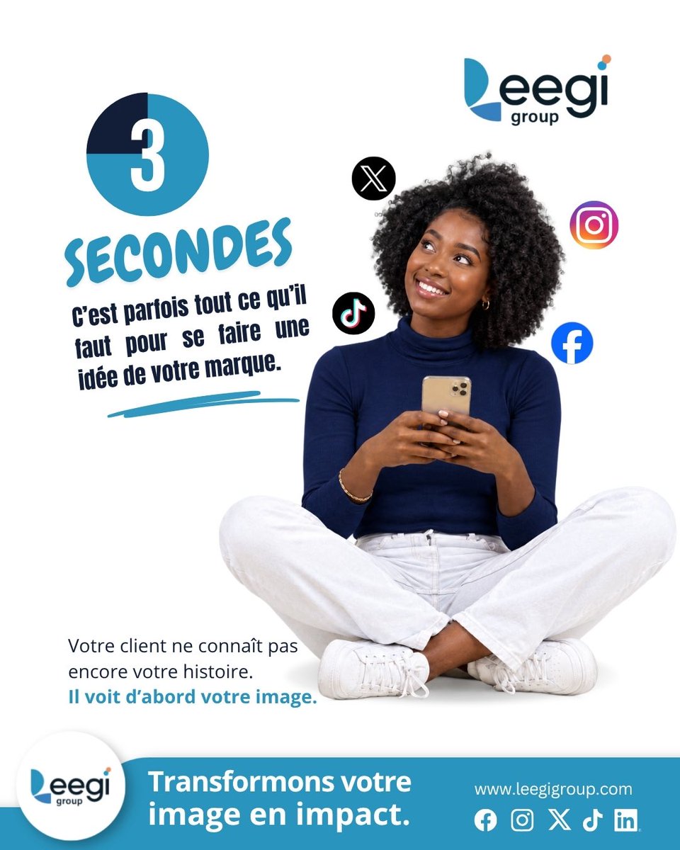 Leegigroup's tweet photo. 3 secondes. C’est parfois tout ce qu’il faut pour se faire une idée de votre marque.
Avant même de connaître votre histoire, on voit votre image.
Alors, quelle impression donne la vôtre ?
#LeegiGroup #Branding #ImageDeMarque #MarketingDigital #Communication #Visibilité https://t.co/XgGAdQCpFF