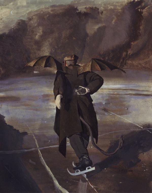 debljovic's tweet photo. Aus "gegebenen Anlässen" (kein Singular)
or
in light of the recent events ✅⚠️ - we let the devil go thrugh the center

Image by John Maler Collier, The Devil Skating When Hell Freezes Over, 1894 https://t.co/VZBjootVUz