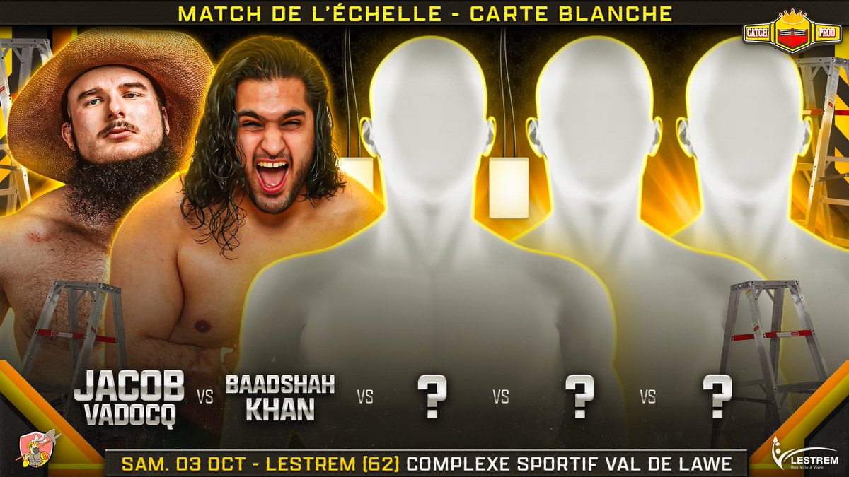 catch_prod's tweet photo. 📢 Le champion Pakistanais 🇵🇰 Baadshah Pehalwan Khan participera lui aussi au match de l'échelle🪜 "CARTE BLANCHE" pour obtenir une opportunité au titre de Champion International Catch Prod.

🎟️Billetterie en ligne disponible sur https://t.co/9dmWJIv7Cc https://t.co/PgtupFj8yi