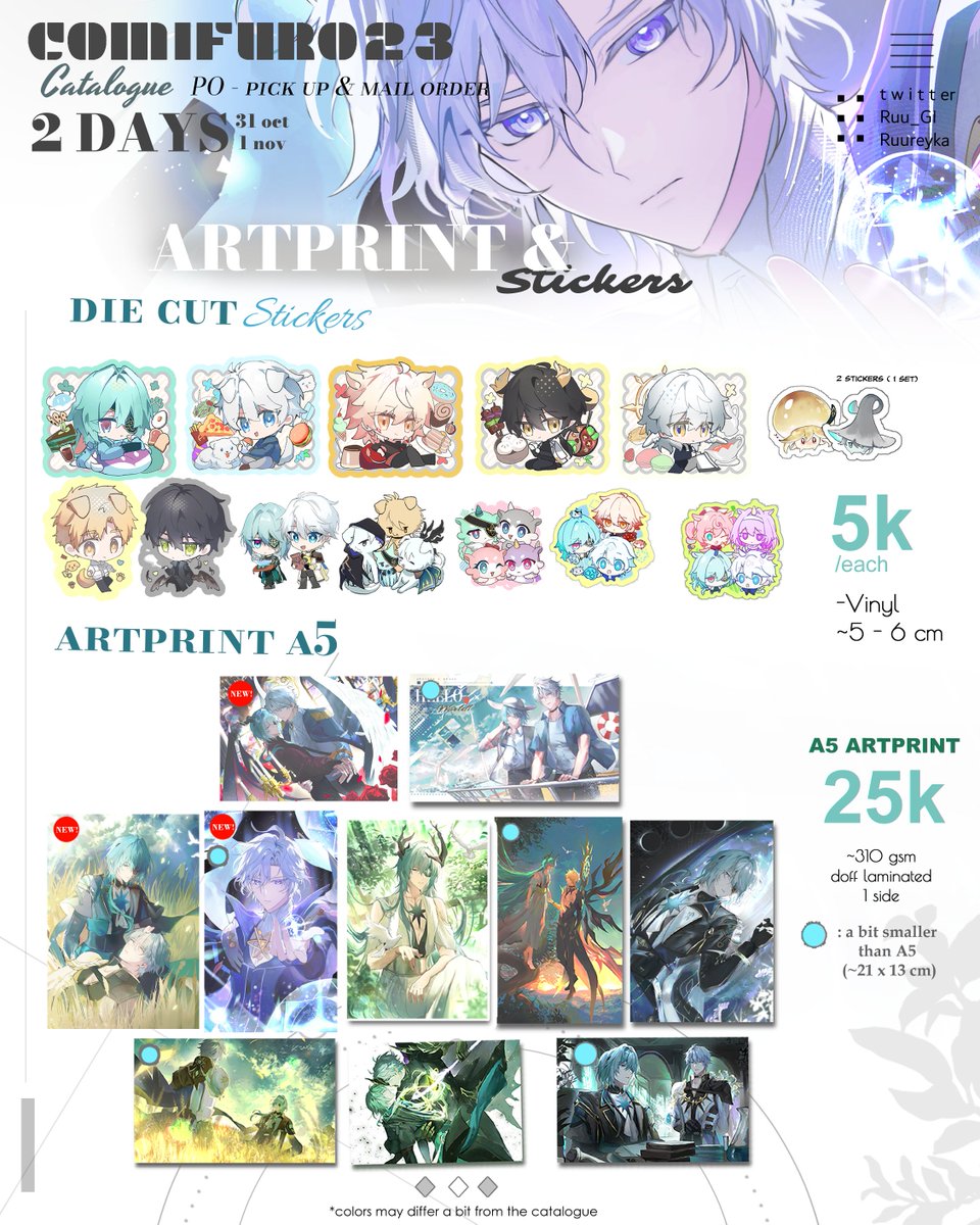 Ruureyka's tweet photo. [RT💕]  

Halo aku buka P0 mail 0rder &amp; pick up CF23!

booth masih TBC! berikut catalogue nya~
periode P0: 11 September 2026 - 15 September 2026
 
#comifuro23 #CF23 https://t.co/MICcOrxU20
