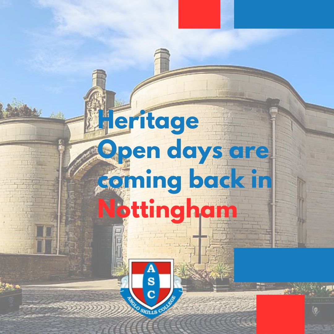AngloSkills's tweet photo. Coming to Nottingham for Heritage Open Days?
Why not make the most of your visit and learn more about Anglo Skills College too?
📷 Visit our website to discover our courses
https://t.co/aUSIXPjmph
#HeritageOpenDays #HeritageOpenDays2026 #Nottingham  #AngloSkillsCollege #LoveNotts https://t.co/eepdUEOdBB