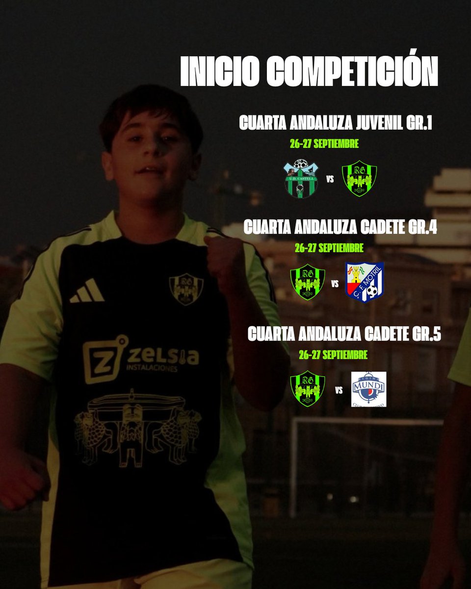 CFReinoGranada's tweet photo. Primeros partidos confirmados para las siguientes categorías.

4ª JUVENIL

Castell de Ferro - CF Reino de Granada

4ª CADETE 

Gr.4. CF Reino de Granada - CF Motril
Gr.5. CF Reino de Granada - Regina Mundi

Debut previsto para 26-27 de Septiembre.

#ADNReino | #CanteraReino https://t.co/Rhurs7lgh7