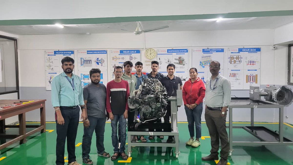 rnsit_mech's tweet photo. Engineering beyond the classroom!

The Toyota Centre of Excellence at RNSIT Mechanical Engineering is strengthening industry ready skills through hands-on automotive training.

Inaugurated on 2nd May 2025, the CoE bridges academic learning with industrial practices. https://t.co/JicXuNfgKW