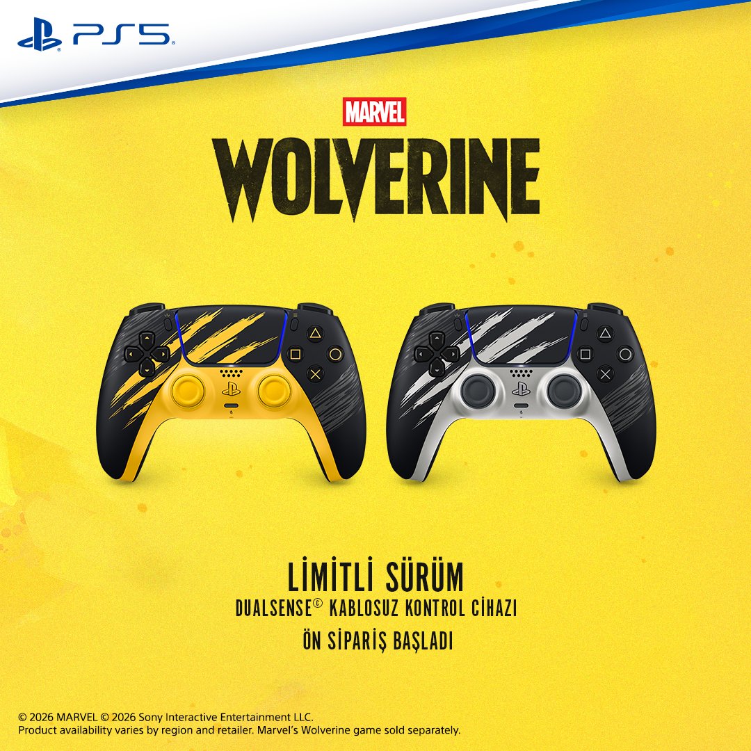 OverGame's tweet photo. Marvel's #WolverinePS5  PlayStation 5 Slim Digital  Limited Edition konsol ve Limited Edition DualSense kablosuz kontrolcüleri şimdi OverGame'de ön siparişte!

#OverGame #Dualsense #PS5 https://t.co/DDKeoVlBQ8