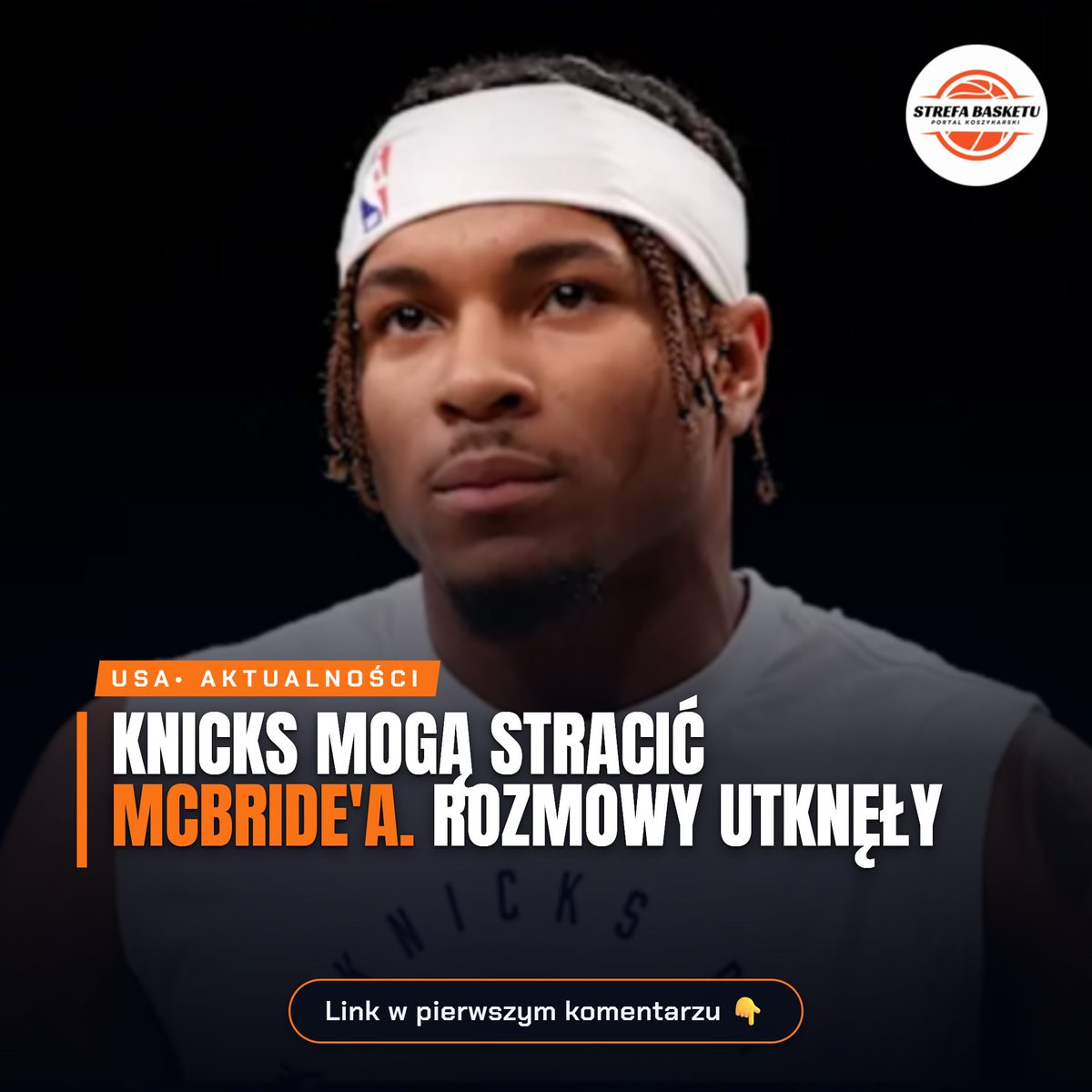 strefabasketu's tweet photo. Knicks mogą nie zatrzymać Deuce'a McBride'a 🚨🏀

📉 Ostatni rok kontraktu, potem wolna agencja
💰 Problem: drugi apron i umowy Townsa oraz Harta
📊 12,0 pkt na mecz w minionym sezonie

#Knicks #NBApl #McBride https://t.co/3Vdz0s4iUr