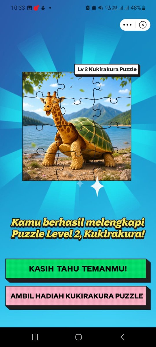 luckyninnii's tweet photo. tadinya cuma penasaran sama puzzlenya, sekarang malah rutin cek progress 😭 ternyata War Trakcil bisa seru dan bikin semangat juga https://t.co/mvgJNo8MId