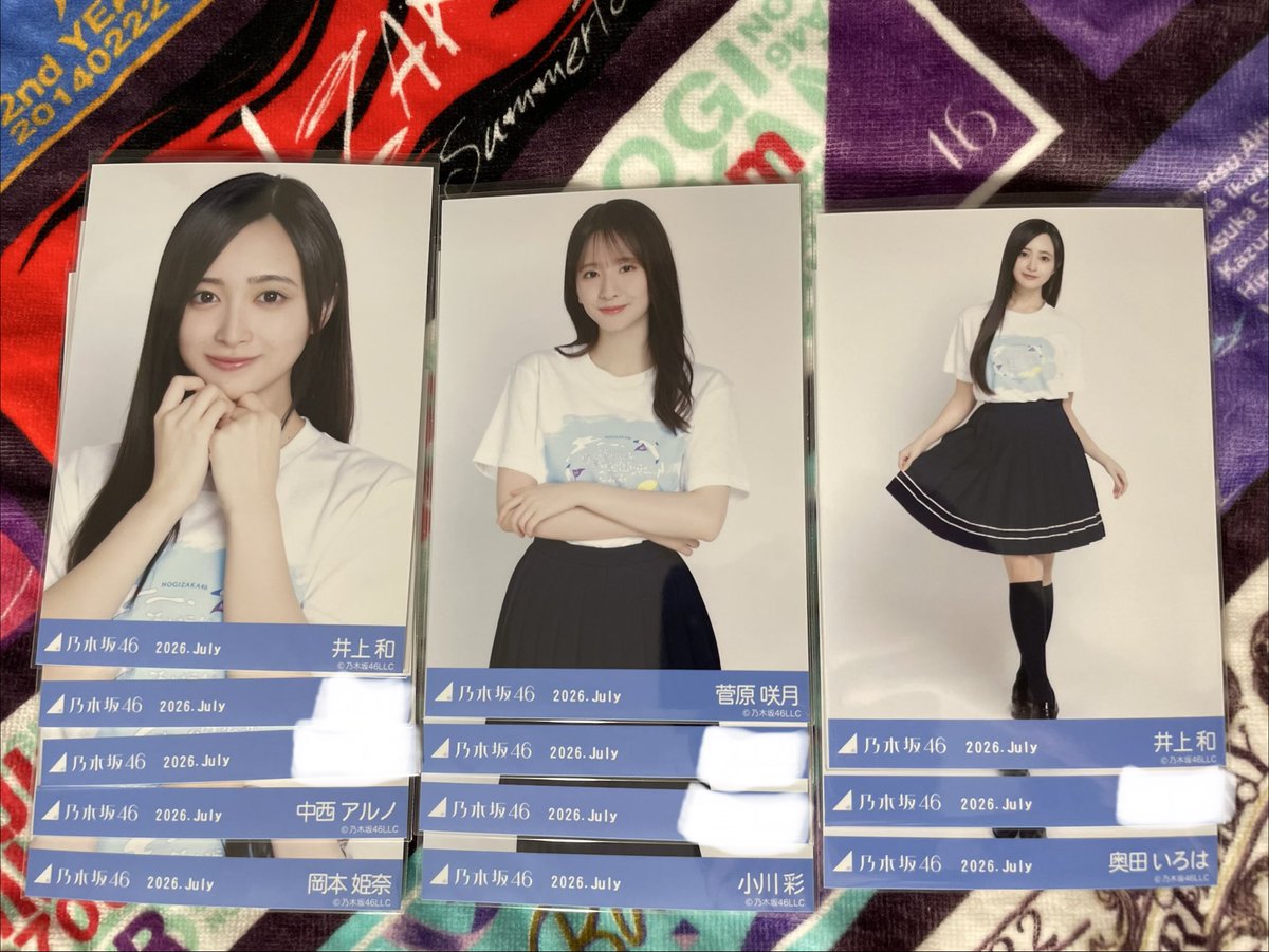 Tru4V's tweet photo. 乃木坂46 真夏の全国ツアー2026 生写真 トレ
ライブTシャツ A ver.コーデ 

【提供】　画像参照

【熱望】
一ノ瀬ヒキ

【希望】
岡本チュウ

井上菅原などありますので気軽にトレ案お願いいたします https://t.co/Fm6FglKVzd