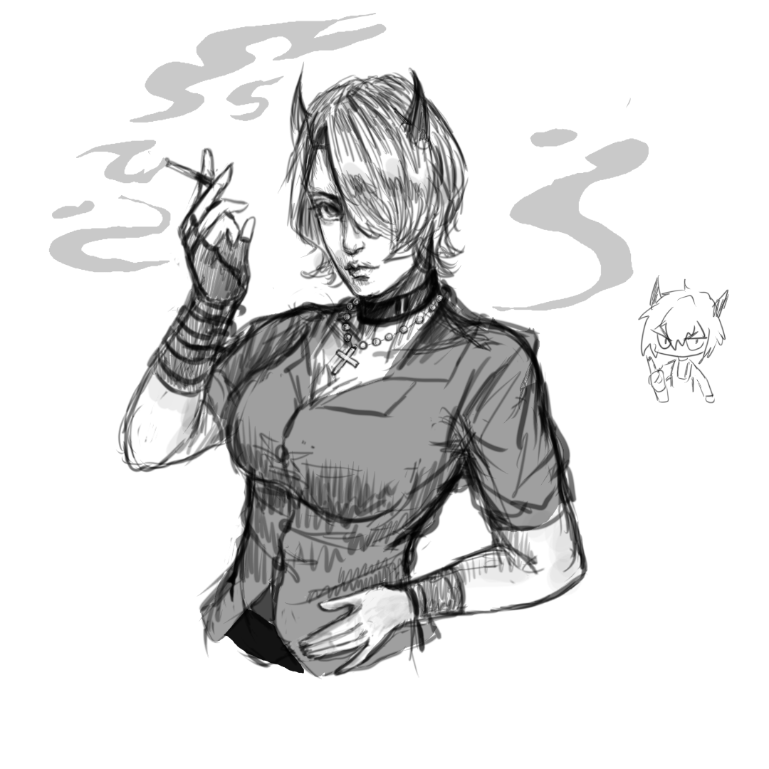 qiqizi1123's tweet photo. I've been trying to draw on my computer lately
#helltaker #helltakerfanart https://t.co/67b5ABft5n