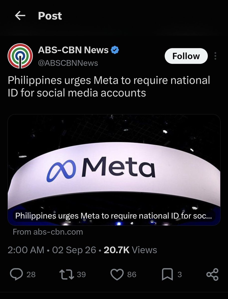 YtAnthrGFan's tweet photo. Broken record here but AI being used for "pre-crime" incident prediction that factors in whatever is deemed to be ACTIVISM should raise red flags regarding governments' sudden push for AI-related policies, #ageverification and #socialmediaban.

Case in point: The Philippines. https://t.co/q5E02sPI0w