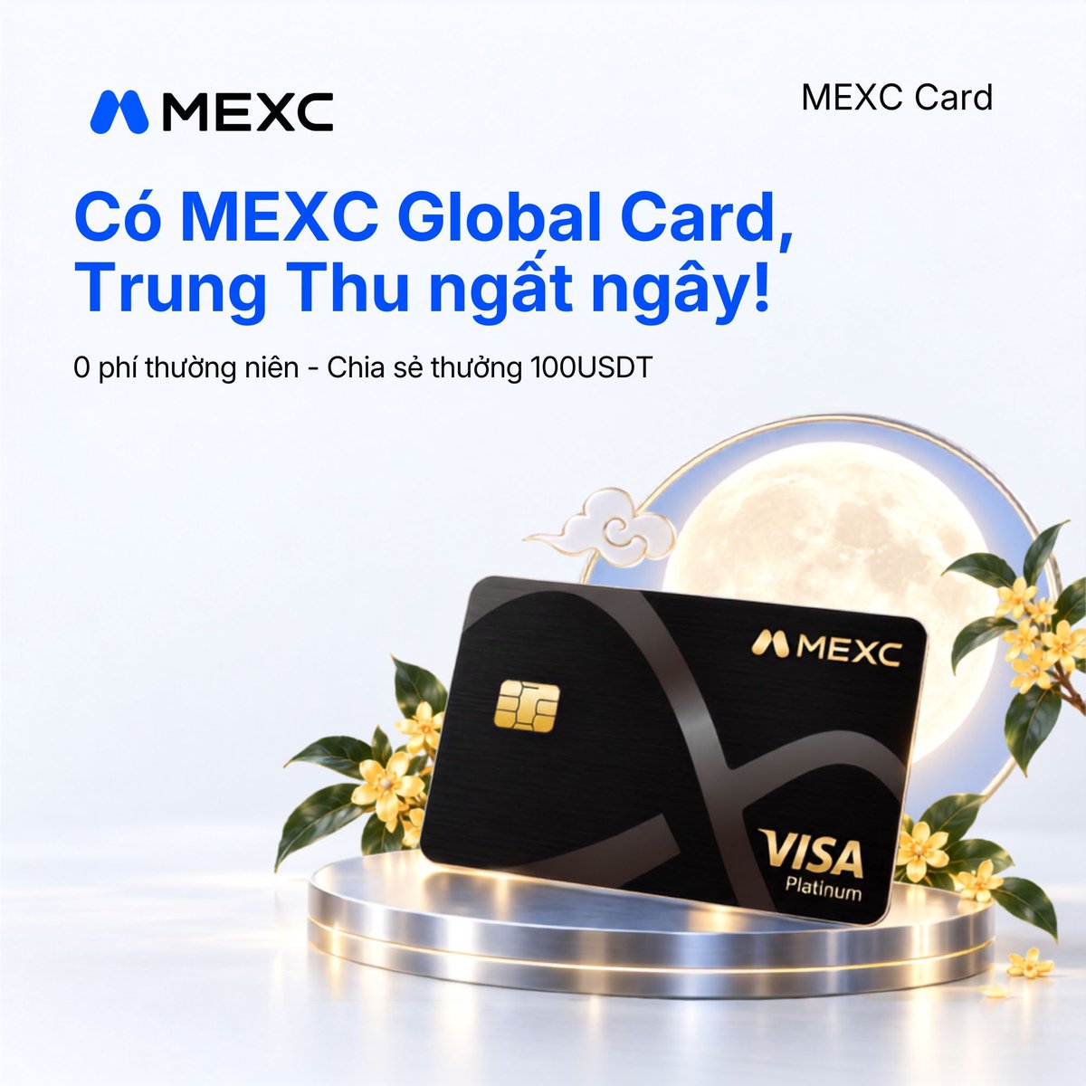 MEXCVietnam's tweet photo. 🥮 Có MEXC Global Card trong tay, Trung Thu ngất ngây! 💳✨
Mở thẻ thanh toán quốc tế Visa MEXC chỉ với vài bước, nhận ngay đặc quyền cashback lên đến 10% cùng cơ hội rinh thưởng airdrop lên đến 100 USDT dịp Tết Đoàn viên này!
Phần thưởng:
🥇 Top 3 người hoàn thành nhanh nhất: 10 USDT/người
🎁 14 người hợp lệ may mắn: 5 USDT/người
Cách thức tham gia:
B1: Đăng ký & kích hoạt thẻ tại: https://t.co/VQWFRZMA1k
B2: Repost bài này kèm ảnh chụp màn hình đã đăng ký/kích hoạt thẻ thành công + hashtag #MEXCGlobalCard.
B3: Điền form dự thưởng: https://t.co/PSSYynYl5C
⏰ Thời hạn: 11/09 – 23:59 ngày 21/09
(Lưu ý: Chỉ áp dụng cho tài khoản đáp ứng điều kiện mở thẻ chính thức từ MEXC).
---
Thông tin chỉ mang tính tham khảo, không phải lời khuyến nghị tài chính. Vui lòng cân nhắc kỹ các rủi ro trước khi tham gia.
#MEXC #MEXCGlobalCard #TrungThu #CryptoCard #Minigame