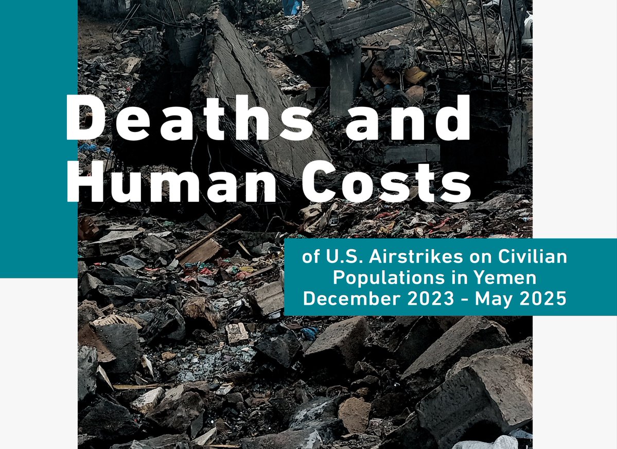 MwatanaEn's tweet photo. The central research question addressed by the research paper, titled “Deaths and Human Costs of U.S. Airstrikes on Civilian Populations in Yemen,” is to clarify the nature of the direct harm inflicted on civilians and on Yemen’s civilian and economic infrastructure; examine the continuing and long-term impacts of these strikes on civilians; identify victims’ needs to mitigate the economic, social, psychological, and health consequences of the attacks; and document their demands for compensation and access to justice. The paper also analyzes patterns of violations of international humanitarian law in U.S. attacks.

Kindly find, at the following link, the complete research paper: -
https://t.co/q5gEx7pRtd