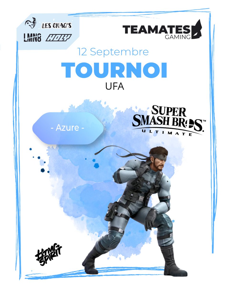 TeamatesG's tweet photo. PROCHAIN ARRÊT : UFA 🔥

Ce week-end, Azure reprend la compétition sur Super Smash Bros Ultimate à l’Ultimate Fighting Arena !

Rendez-vous dès demain pour suivre son parcours et l’encourager tout au long du tournoi ! 💪

Bonne chance Azure, fais-nous vibrer !

#TMGSpirit #SSBU https://t.co/LiqFTHs099