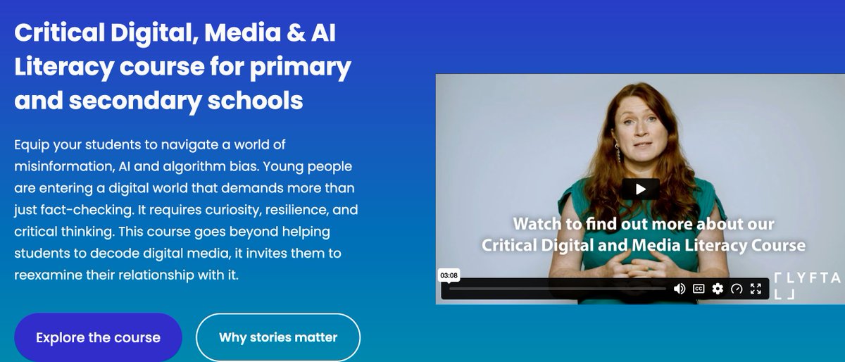 LyftaEd's tweet photo. In support of Digital Learning Week &
@UNESCO's aims to promote reflection & dialogue on how educators can use AI systems to foster #criticalthinking & learning, please share our successful Critical Digital, Media & AI Literacy programme - this brings in global human encounters to support both teachers & students. It is both impactful & unique! Check it out here: https://t.co/kzEL4ho67v #DigitalLearning