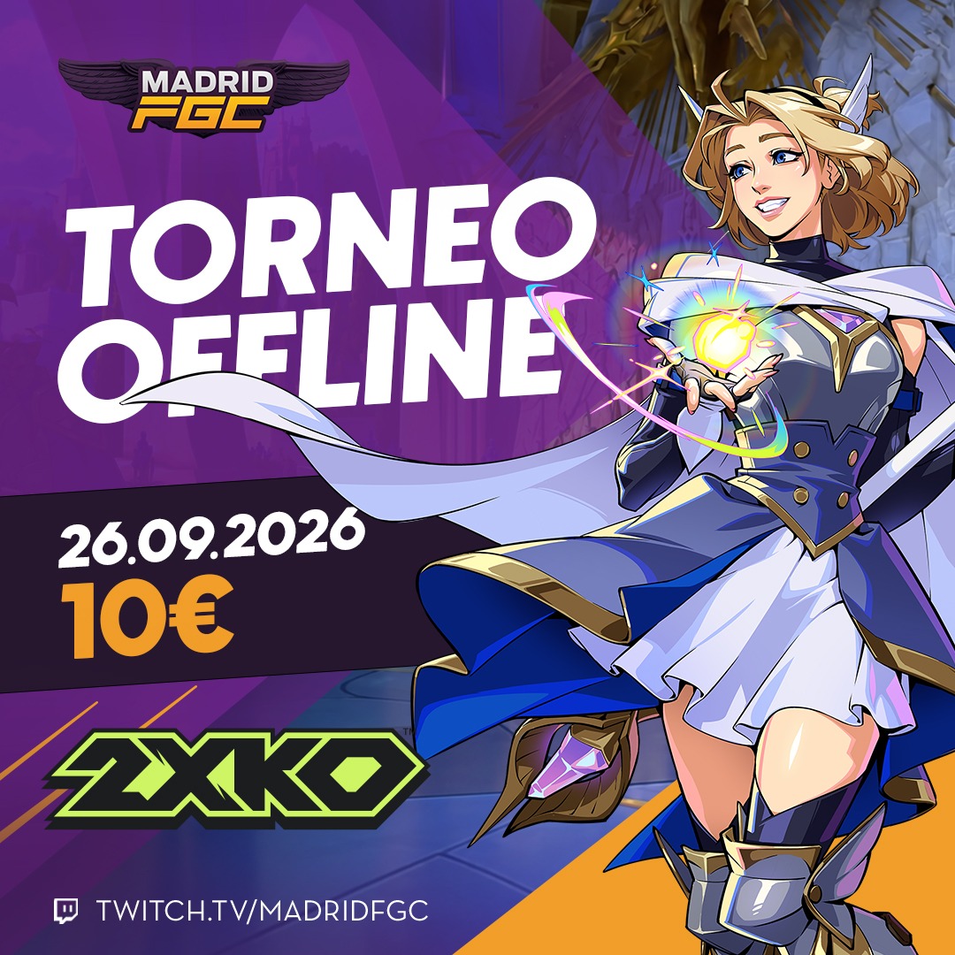 MadridFGC's tweet photo. 🪄 Torneo OFFLINE #2XKO 🪄

Aún queda mucho @2XKOes en MadridFGC, disfruta de un evento presencial, freeplays y la comunidad con un nuevo torneo.

El primero con Lux... 👀

🗓️SÁBADO 26 
15.00h - Apertura, freeplays y pago en efectivo 
16:00h - Comienzo torneo MIXTO (en PS5)  

Link inscripción ⬇️