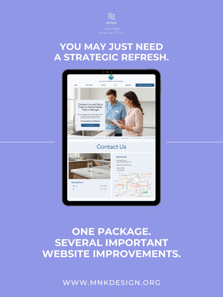 Mnyisztor's tweet photo. One package. Several important website improvements.

📷 Explore the package:
https://t.co/cLhfqoWHlk

#WixDesigner #WixWebsite #WebsiteRefresh #WebsiteDesign #WixSEO #SEOForSmallBusiness #SmallBusinessWebsite #WebsiteOptimization #MNKDesigns https://t.co/MbBhgJraHl