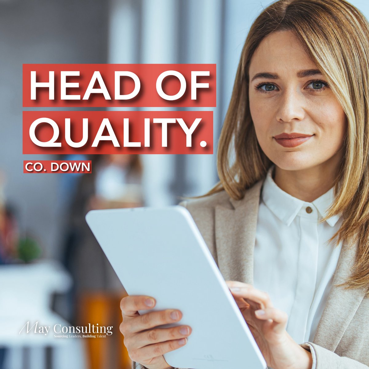 consulting_may's tweet photo. We’re recruiting a 𝗛𝗲𝗮𝗱 𝗼𝗳 𝗤𝘂𝗮𝗹𝗶𝘁𝘆, based in Co. Down, to take ownership of that agenda across a major organisation. 

Looking for a quality leadership role with genuine reach? We should talk. 

📩 info@mayconsultingltd.com 📞 028 9002 7733 https://t.co/Ck167knoIJ