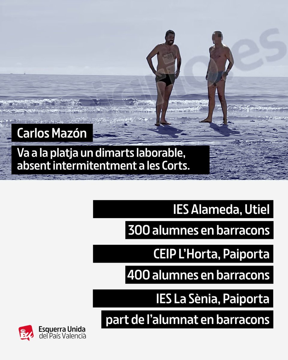esquerraunida's tweet photo. 3000 xiquets i xiquetes duen 2 anys esperant una cosa tan bàsica com un aula digna. 👇 https://t.co/7kWk8CPr2l