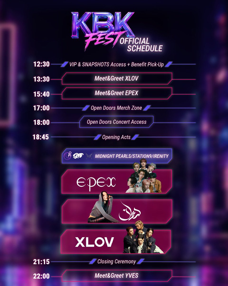 KpopbyKompas's tweet photo. 📆The official schedule for KBK Fest is OUT!
There are barely a few weeks left until we all meet again and we are so very excited to see all of you! ✨
Ne vedem curând! ❤️
#kbkfest #xlov #yves #epex #festival #romania https://t.co/3tvkFtxBLo