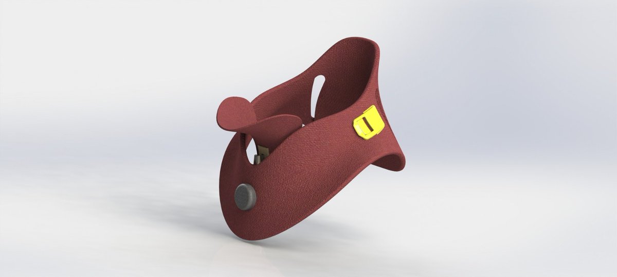 Mechoryx's tweet photo. Medical Neck Rest
Sometimes, good design is simply about making someone feel a little more comfortable by using CAD software @SOLIDWORKS 

This Medical Neck Rest was designed with that thought in mind — providing gentle, stable support while allowing the user to move naturally and comfortably.

The ergonomic shape helps support the neck and maintain proper alignment, while the adjustable fastening allows for a more personalized fit. Lightweight and breathable materials make it suitable for longer periods of use.

Whether someone is recovering from an injury, going through rehabilitation, or simply needs additional cervical support, the goal is the same:

Make recovery a little easier. Make support feel natural.

Because behind every medical product is a person who deserves thoughtful design.

#MedicalDesign #MedicalDevice #HealthcareInnovation #MedTech #ProductDesign #IndustrialDesign #HealthcareDesign #MedicalEngineering #ErgonomicDesign #HumanCenteredDesign #ProductDevelopment #EngineeringDesign #Innovation #DesignThinking #CADDesign #3DModeling #PrototypeDevelopment #DFM