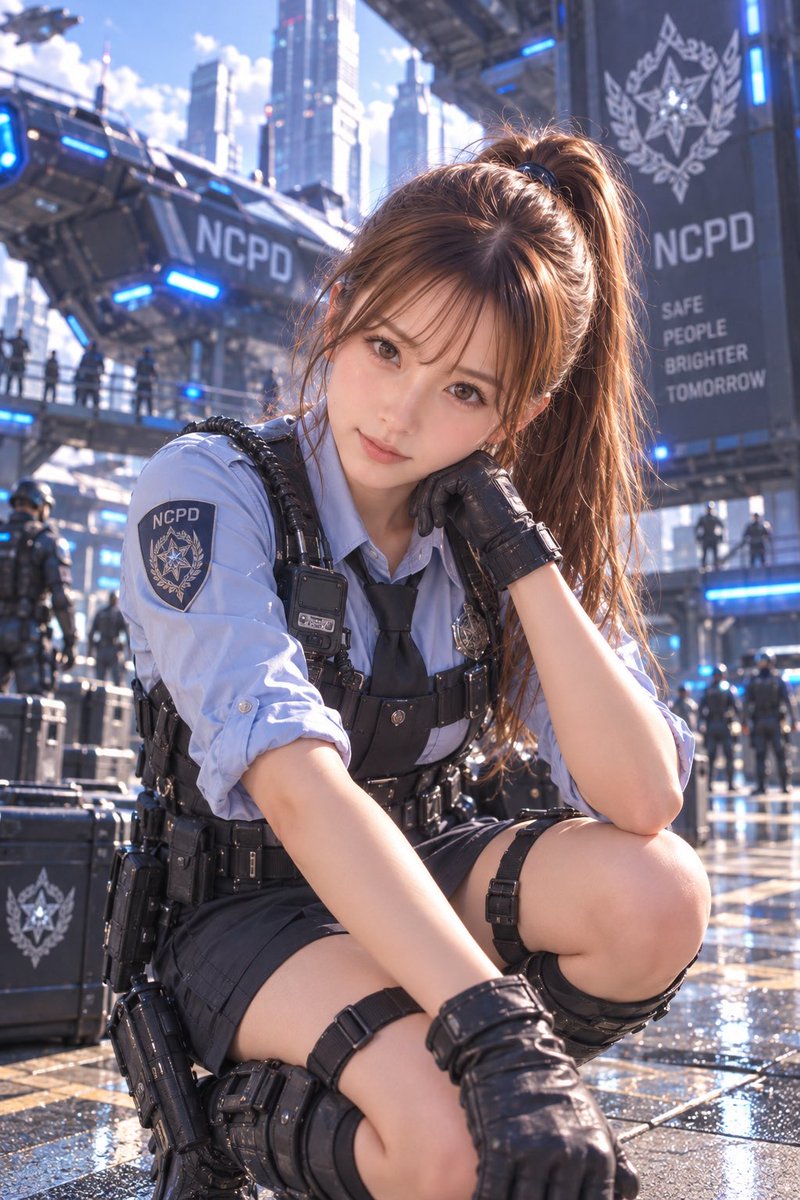 flowers_0418's tweet photo. 今日は「警察相談の日」👮‍♀️

ということで、
ちょっと未来の警察官になってみました🫡✨

困ってること、ありますか？
はなが相談に乗りますよ🤭

ちなみに警察への相談は「#9110」📞

#AIgirl #AI美女 https://t.co/9pjOjSs6Qi