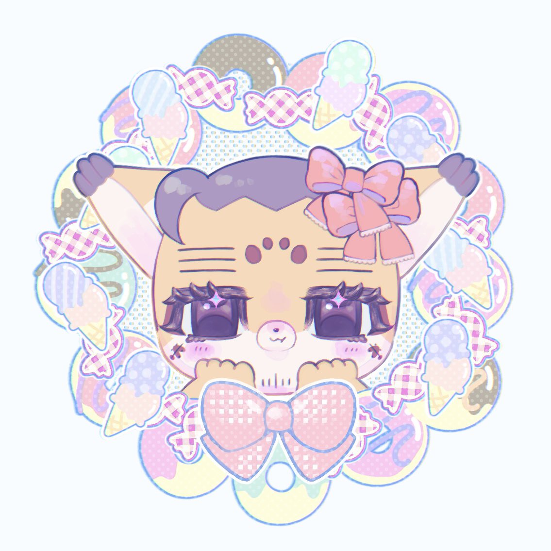 ri_yoru_meko's tweet photo. おかしリーフぽぜち🐱🍬🍨🍩 https://t.co/aWoibQD5Sq