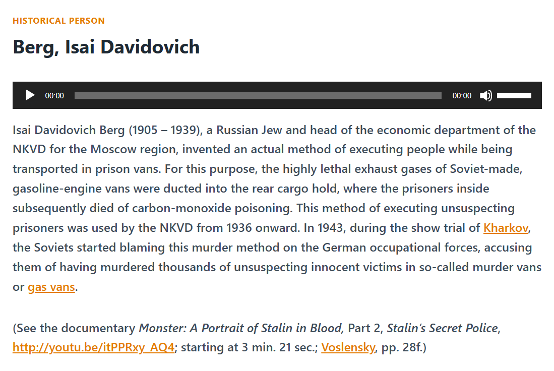 CODOH_OFFICIAL's tweet photo. Revisionist Holocaust Encyclopedia entry of the day:
Berg, Isai Davidovich

Read the full entry here:
https://t.co/REwXhganwR https://t.co/8XFhFNggbr