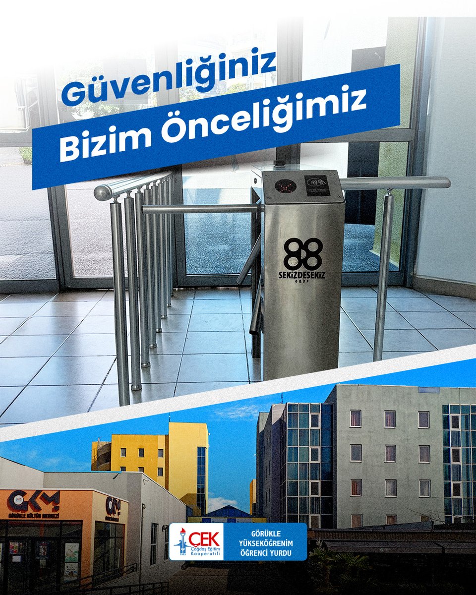 CekYurdu's tweet photo. 7/24 profesyonel güvenlik ve yönetim desteğiyle huzurlu bir yaşam alanı...
.
#ÇağdaşEğitimKooperatifi #ÇEK #GörükleYükseköğrenimÖğrenciYurdu #GörükleYurtları #ÜniversiteYaşamı #ÖğrenciYurdu #Yükseköğrenim #BursaYurt https://t.co/Pu8ut16Vs4