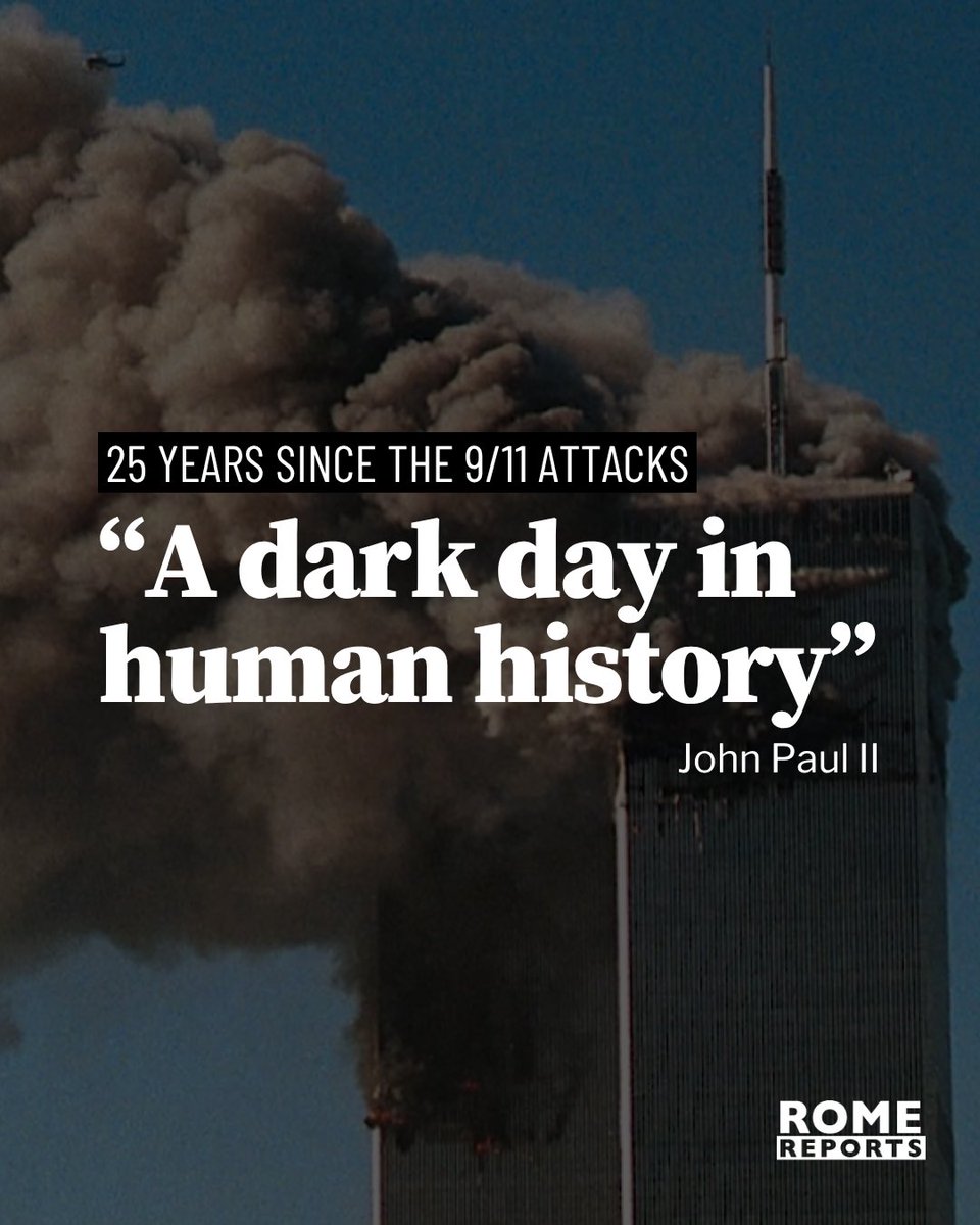 romereports's tweet photo. ⚫  This is how news of the 9/11 attack on the World Trade Center reached the Vatican https://t.co/XtsTSepe3A