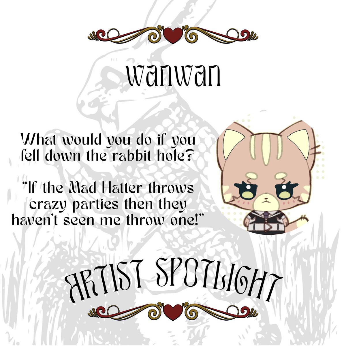 galaxisprod's tweet photo. Artist Spotlight 🐇

Let's welcome the artists in charge of the delicacies we'll enjoy at the un-birthday party!

Wanwan
https://t.co/sZPX2GOJCc https://t.co/IPNgpSEOsw