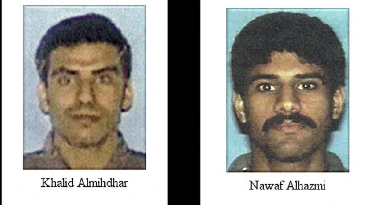 RogerZuercher99's tweet photo. Nawaf al-Hazmi and Khalid al-Mihdhar, fought in the Bosnian War as jihadist fighters against Serb forces and General Ratko Mladić. Six years later, they were among the terrorists who carried out the September 11 attacks, hijacking American planes.

#September11 #NeverForget https://t.co/0jkYyTzrIf