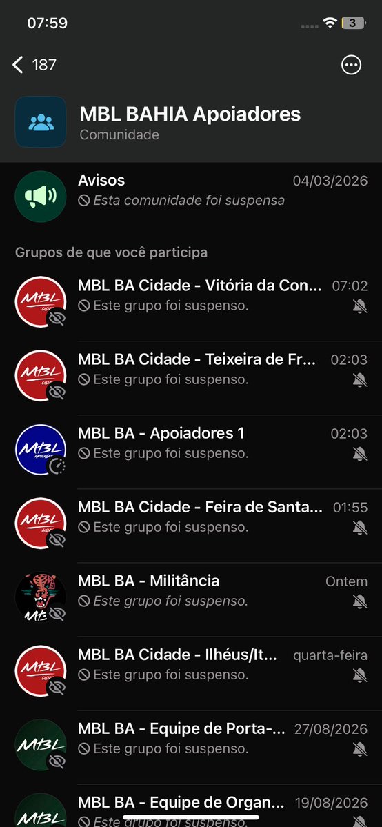 igornovaesmbl's tweet photo. Grupos do MBL na Bahia foram suspensos… Começou

👀 https://t.co/9XV9lw8Fl2