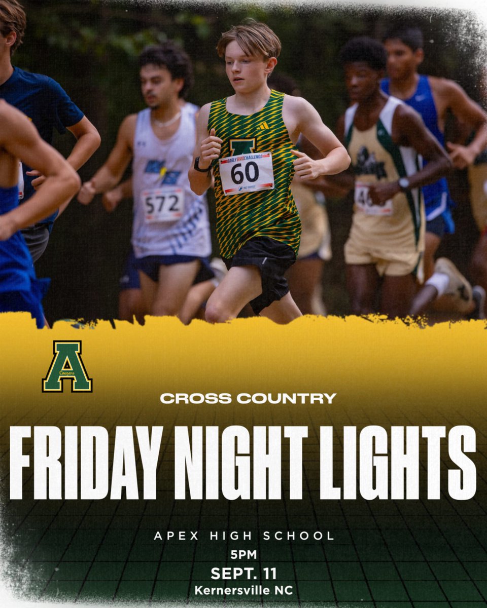 apexcougarclub's tweet photo. XC Friday night lights 📸: @tim_ts_images @ApexHighSchool @apexhsathletics  @apextrackxc https://t.co/n24goaEswK