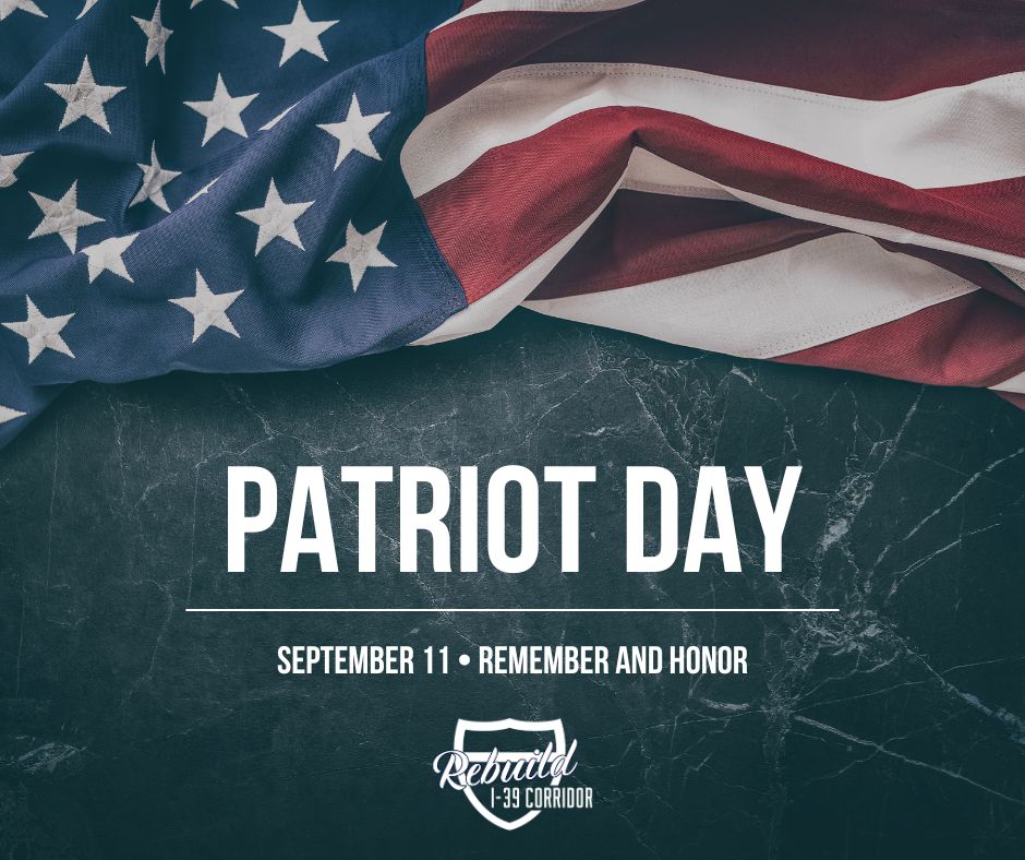 RebuildI39's tweet photo. September 11 is a day to remember the lives lost, the families forever changed and the first responders who answered the call.
We remember. We honor. We never forget. 🇺🇸 
#NeverForget #September11 #RebuildI39 https://t.co/YYUhtbMsVL https://t.co/iLsgvto2is