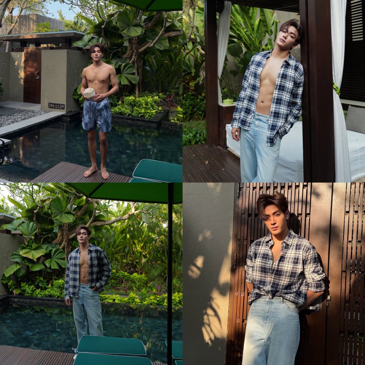 mysunflowerJD_'s tweet photo. His tanned skin in the Bali sun ☀️ 

#จุงอาเชน #JoongArchen https://t.co/nA5pgFJguP
