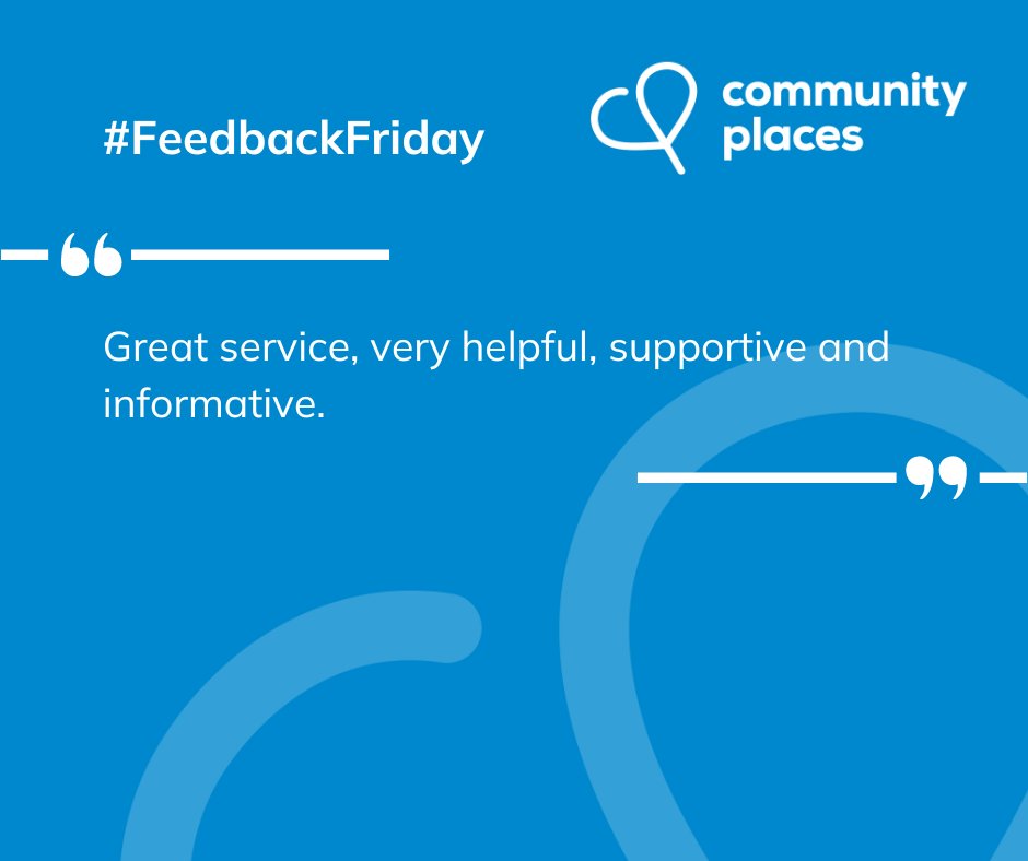 CommunityPlaces's tweet photo. #FeedbackFriday https://t.co/hZFYR9dK7V