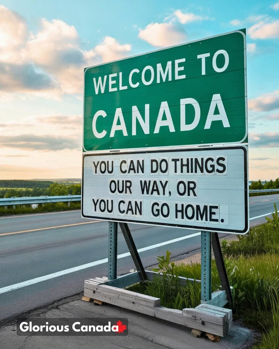 MamaCanuck's tweet photo. It's OUR way 🇨🇦- or the highway"! 🤣
Don't give the unwanted an inch-"they'll take  mile", it's your country 🇬🇧 NOT their's. https://t.co/U2utTDqVjo