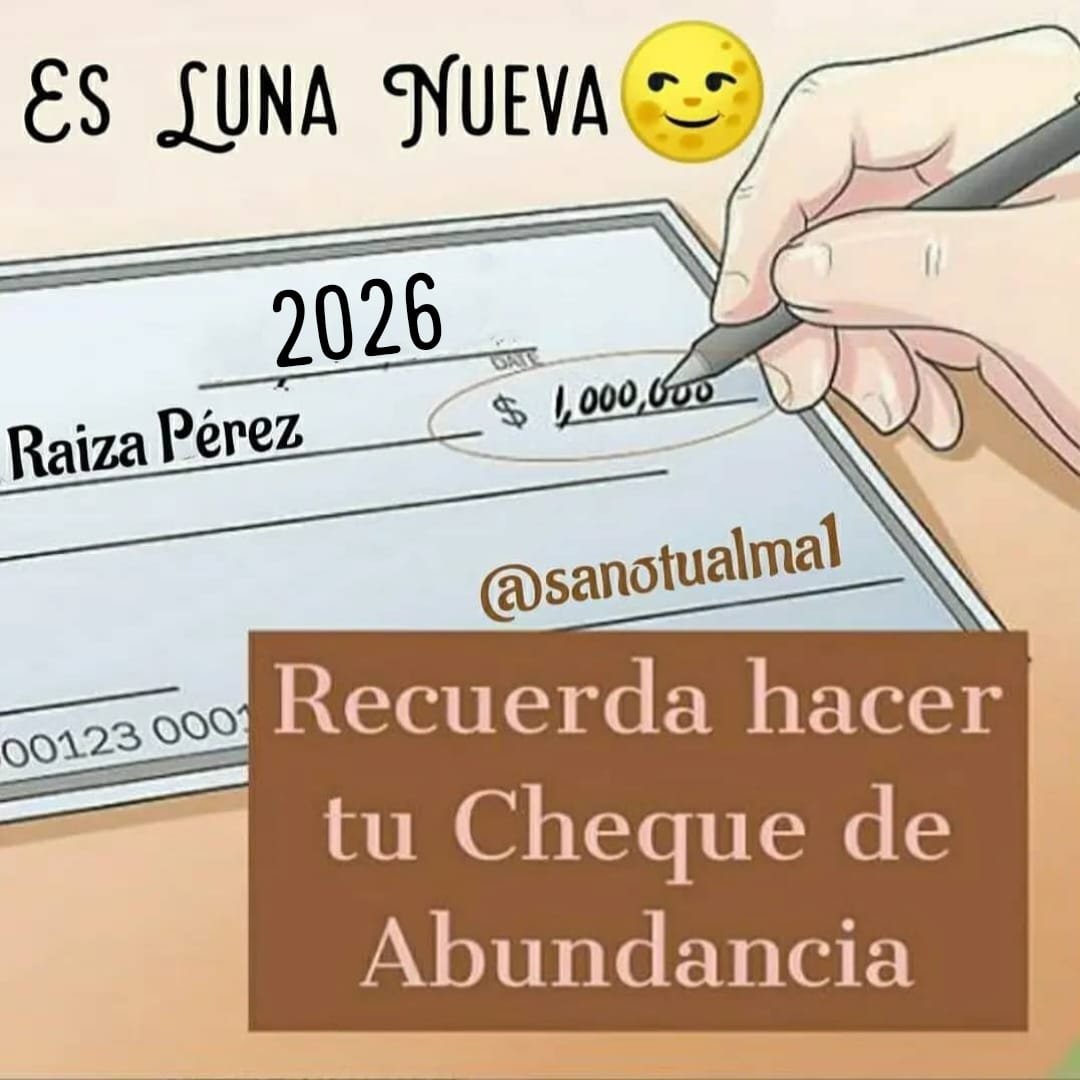 sanotualma's tweet photo. Hoy 11/09 es día de Luna Nueva🌛 y es el momento propicio para activar la abundancia ilimitada del Universo, que nos corresponde por derecho Divino 😇

Para ello realizaremos el cheque de la abundancia 😊

Este Cheque es una herramienta más para crear y atraer abundancia https://t.co/8uY17wQyDH