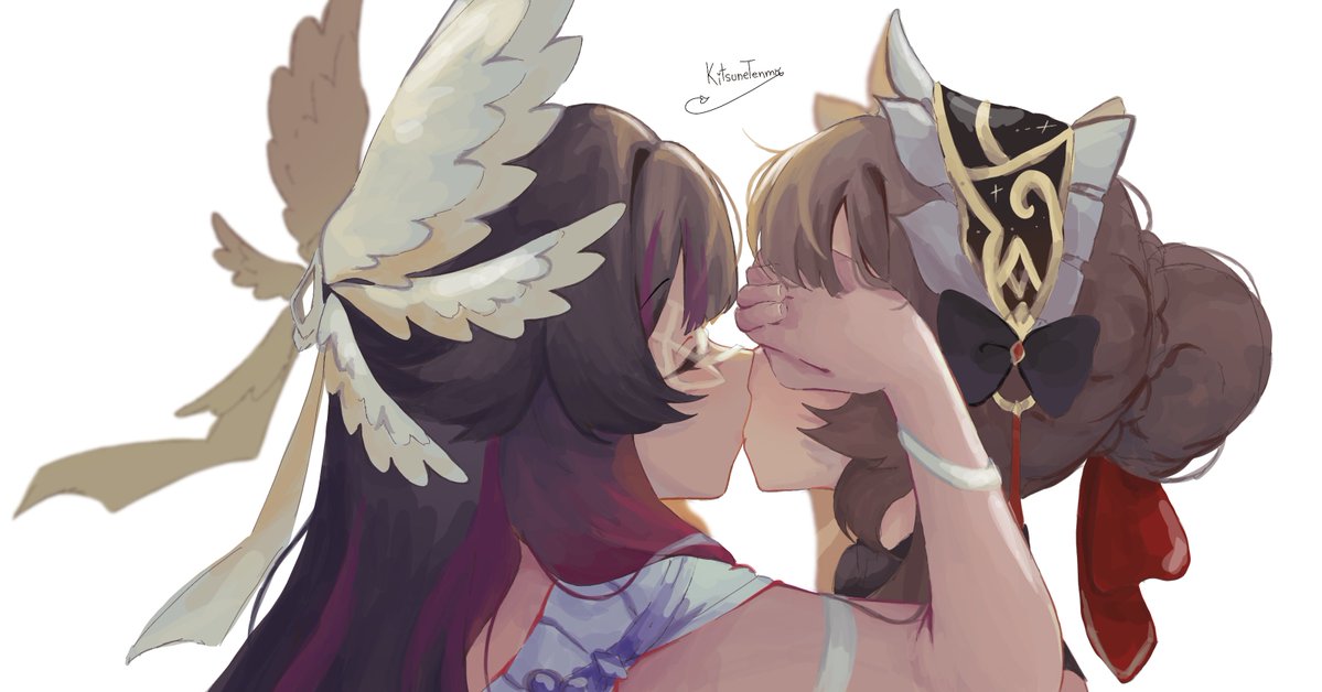 KitsuneTenma's tweet photo. Sandbina kisses♡ https://t.co/zT1TIiKaHp