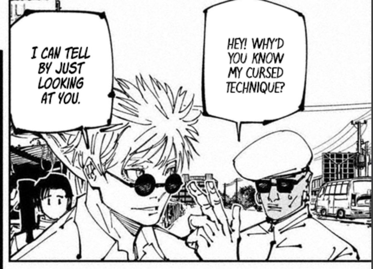 sugarduckz's tweet photo. Sick of people saying adult Gojo didn’t wear the round frame sunglasses https://t.co/sElpeHGm3z