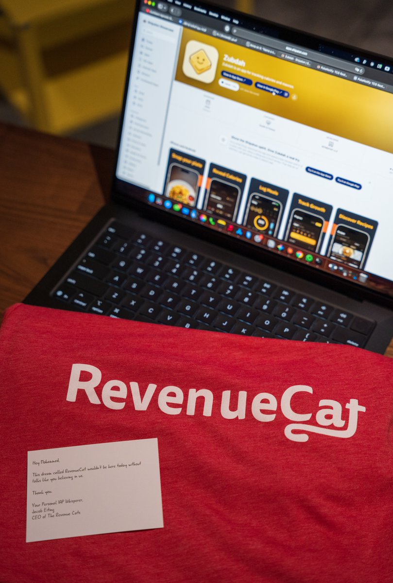 3ncise's tweet photo. Just got this beautiful gift from @RevenueCat while building Zubdah for #Shipaton 2026!

thank you @jeiting and the whole team 🙏 https://t.co/clu8u985iR
