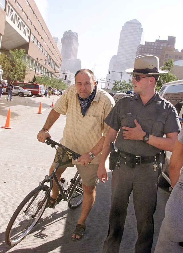 BrainlessThe2nd's tweet photo. Sopranos actors at Ground Zero https://t.co/n2KwRa0NGh