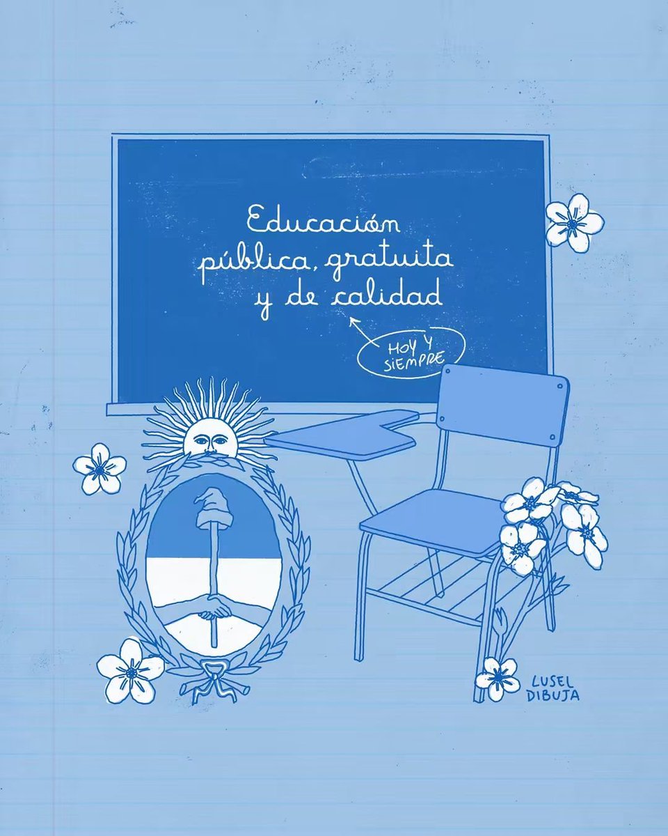 somosgelatina's tweet photo. Feliz día del maestro

A quienes enseñan, acompañan y forman a nuevas generaciones.

La escuela también es el lugar donde aprendemos a convivir con otros, a hacernos preguntas, a construir una mirada propia y a ser parte de una comunidad.

Gracias a las maestras y los maestros por su compromiso y su dedicación, y por sostener una tarea fundamental para nuestro futuro.

Ilustraciones x @luseldibuja