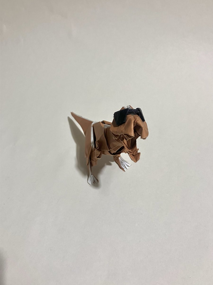 kurogane_og's tweet photo. おりがみでグラサンかけたティラノサウルスを折りました。 https://t.co/ggPlQki6i1