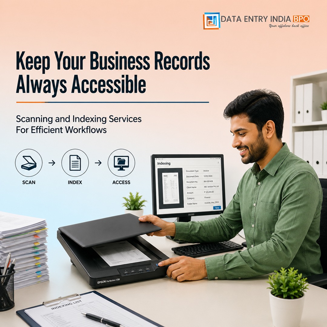 DataEntryBPO's tweet photo. 🗂️ Keep your business records accessible and organized.

Professional scanning and indexing services help digitize documents, simplify information retrieval, and support more efficient business workflows. 🔎

#ScanningAndIndexing #DocumentManagement #DataDigitization https://t.co/6Fet6y1wyj