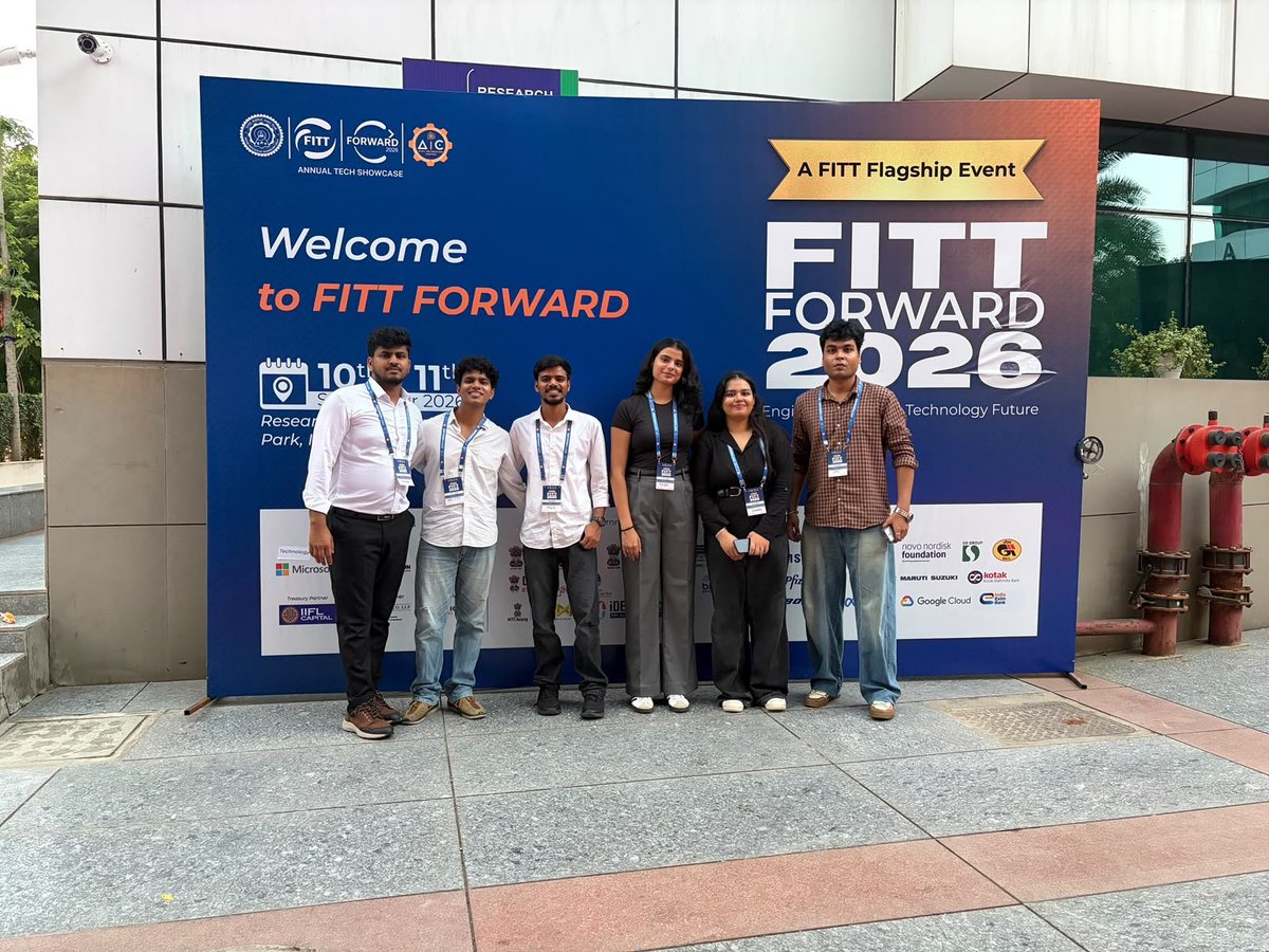 IIMC_India's tweet photo. Six students from the Department of #MediaBusinessStudies are volunteering with the Media Team at #FITTForward2026, @iitdelhi, gaining hands-on experience in interviewing startup founders, capturing founder bytes, and reporting on innovation and deep-tech.

(1/2) https://t.co/HHZcn1ikgu