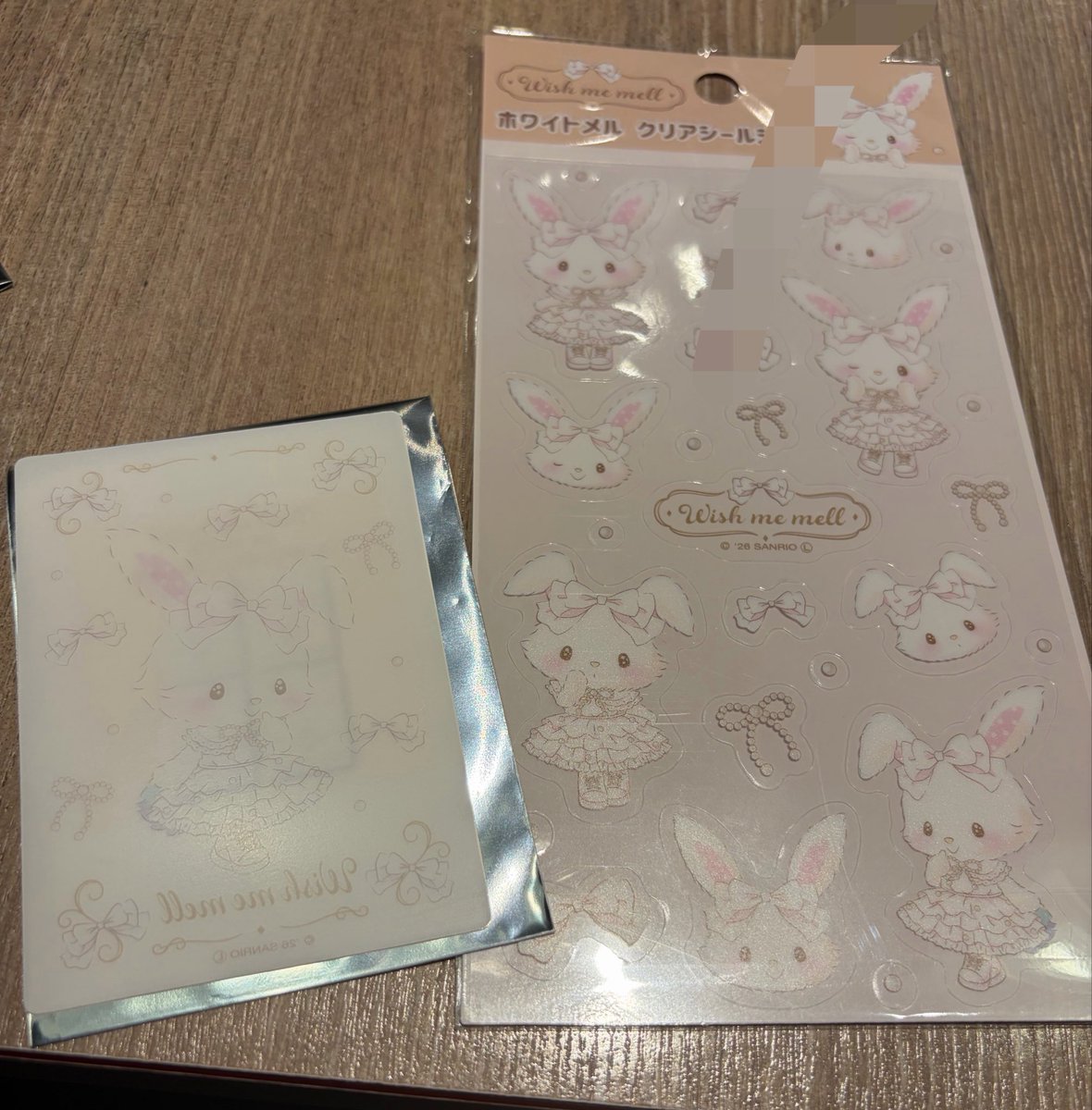 mdkyp's tweet photo. POPUPのクリアシールとクリアカード🐰
（バッグとポーチと缶バッジなくて残念😢） https://t.co/YkbgZmXhcs