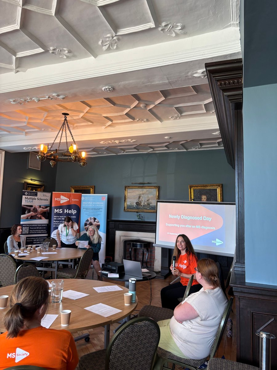 mscymru's tweet photo. 🧡 We’re in Llanrumney for our Newly Diagnosed Day, in partnership with the Cardiff and Vale NHS MS team.

It’s been great to welcome people who are newly diagnosed with MS, bringing people together to learn more about MS.

A big thank you to everyone who has joined us today! 🧡 https://t.co/AuNXsyQUzc