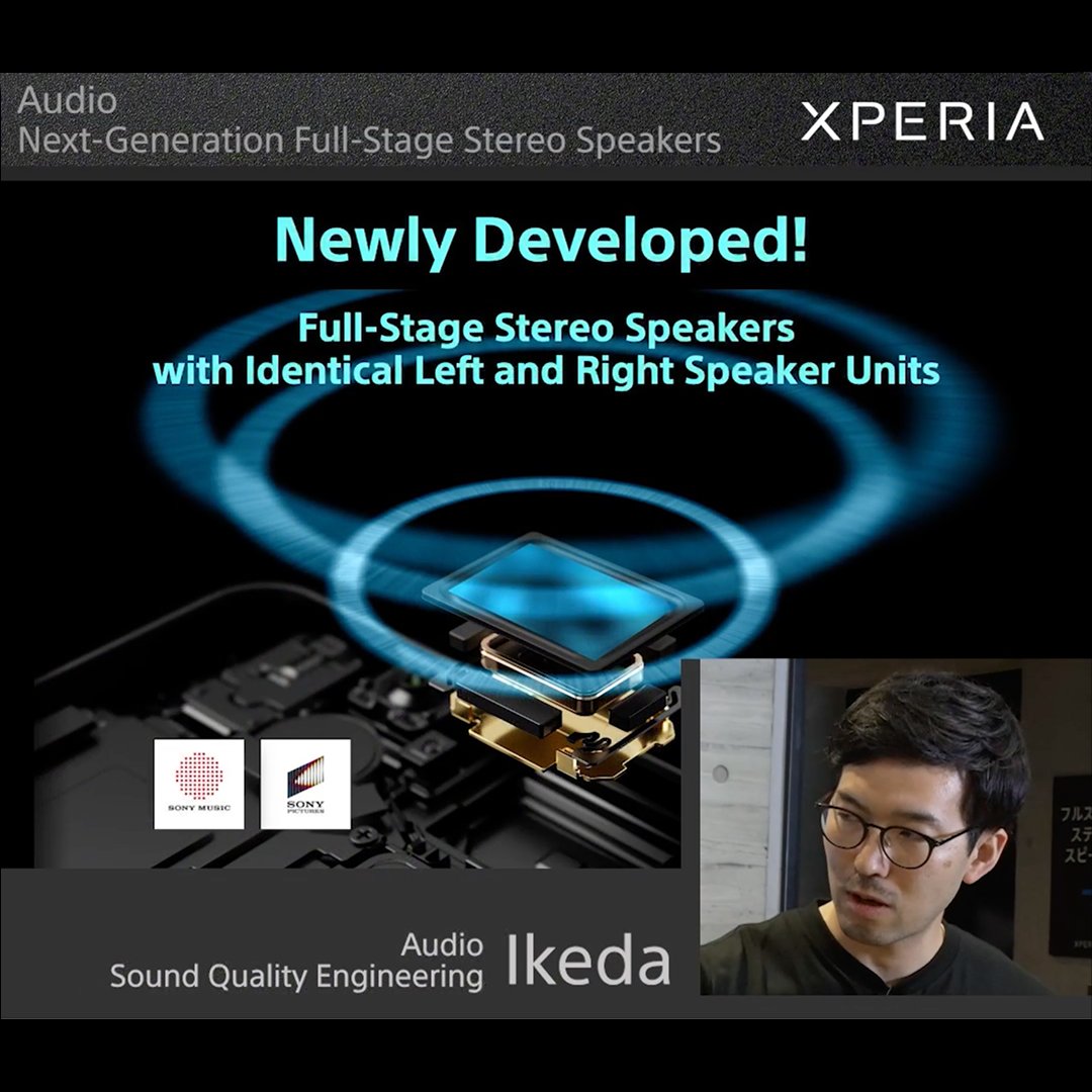 sonyxperia's tweet photo. Two major advances. One immersive listening experience. 🎧 With identical speaker units on the left and right sides of Xperia 1 VIII, enjoy a richer, more immersive sound that brings you closer to your music, movies, and games.

https://t.co/psscEB3vni

#SonyXperia #Xperia1VIII #Audio